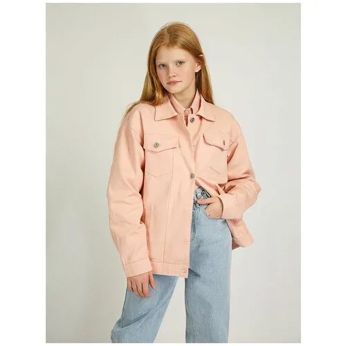 Jane Flo Куртка джинсовая розовый L-50/джинсовка/мужская/женская/оверсайз
