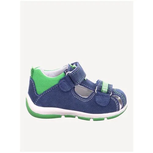 Туфли летние открытые SUPERFIT, для мальчиков, цвет Синий/Зелёный, размер 27