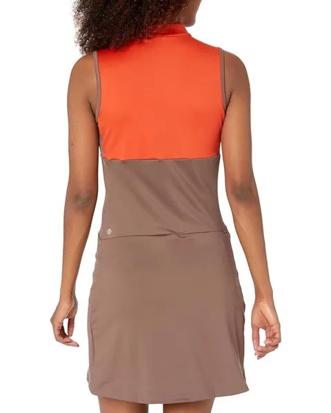 Платье Adidas Ultimate365 Tour Color-Blocked Dress, цвет Earth Strata