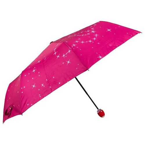 Зонт Для Любимых складной Эврика, зонт женский, розовый с сердцем, 8 спиц, диаметр купола 100 см