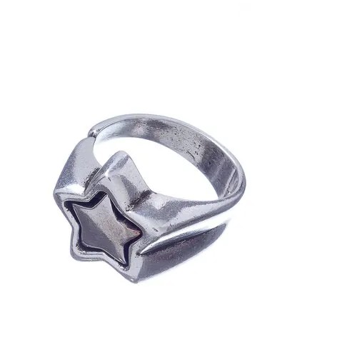 Кольцо Ciclon, Estella, со звездой, металл, CN-222502-00 серебристый