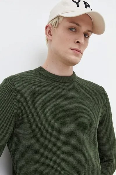 Хлопковый свитер Superdry, зеленый