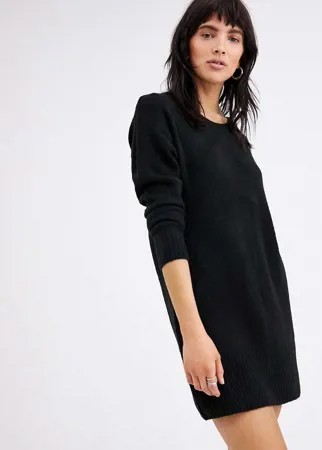 Платье-джемпер с круглым вырезом Ichi-Черный