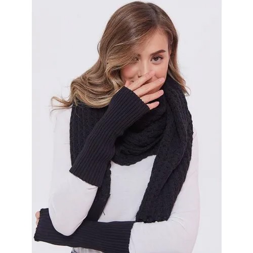 Митенки Lesnikova Design, размер 6-8, черный..