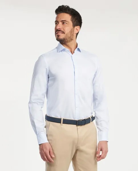 Мужская рубашка узкого кроя Rumford из чистого хлопка RUMFORD, голубой
