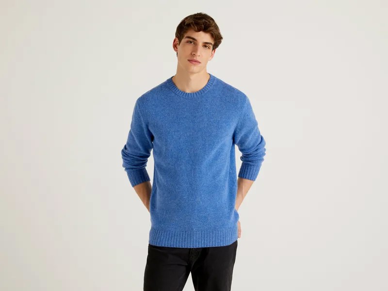 Джемпер мужской United Colors of Benetton 21A_103MK1N24 синий 2XL