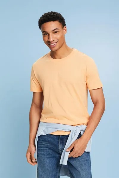 Футболка с овальным вырезом Esprit, оранжевый