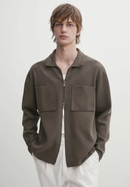 Кардиган Massimo Dutti, крапчатый темно-коричневый