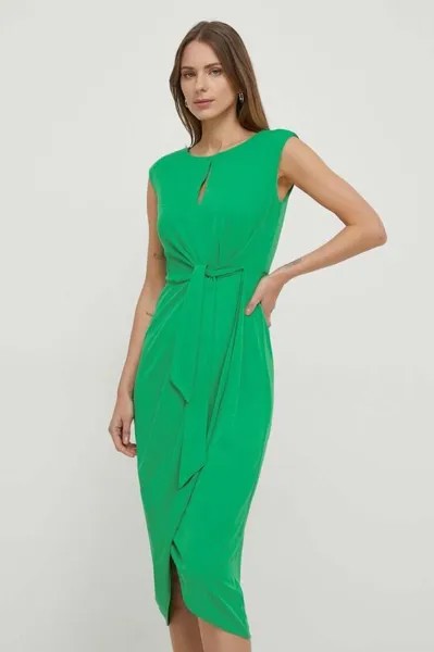 Платье Лорен Ральф Лорен Lauren Ralph Lauren, зеленый