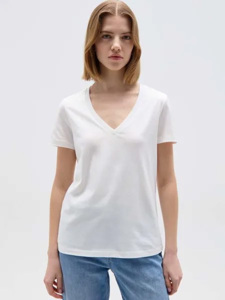 Футболка из хлопкового тона со скольжением av Ovs, цвет optical white