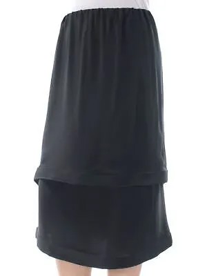 LANVIN Женская черная многослойная вечерняя юбка миди Размер: 8