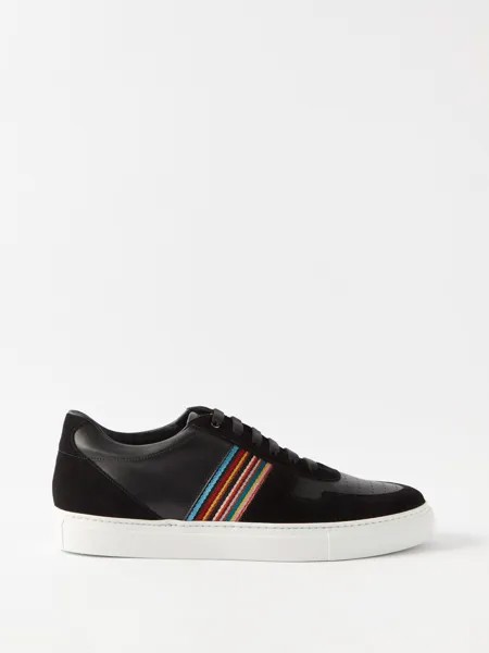 Кожаные кроссовки fermi signature stripe Paul Smith, черный