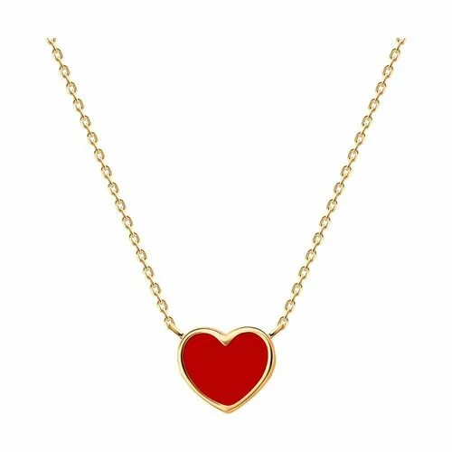 Колье Diamant, серебро, 925 проба, золочение, эмаль, длина 45 см.