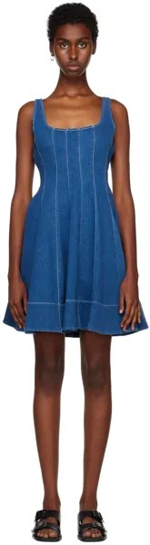 Джинсовое мини-платье Blue Wells Staud