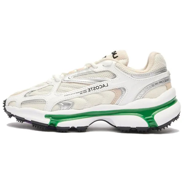 Кроссовки LACOSTE Lifestyle Shoes Women's Low-top Beige/Green, зеленый
