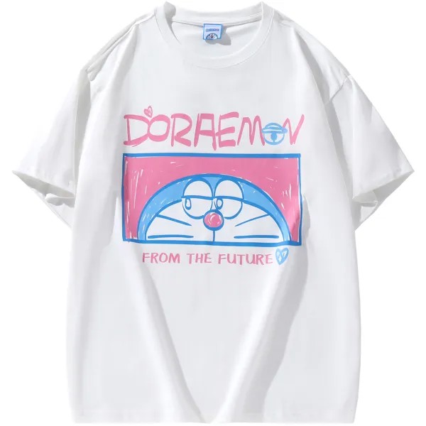 Футболка унисекс Doraemon, Футболка с длинными рукавами (серо-зеленая)