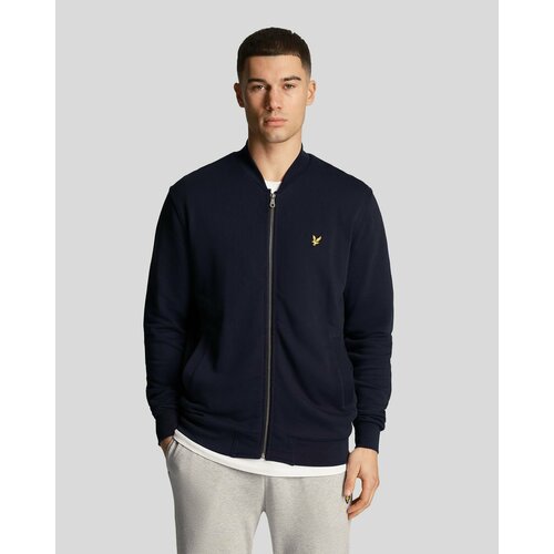 Толстовка Lyle & Scott Loopback Jersey Bomber, размер M, синий