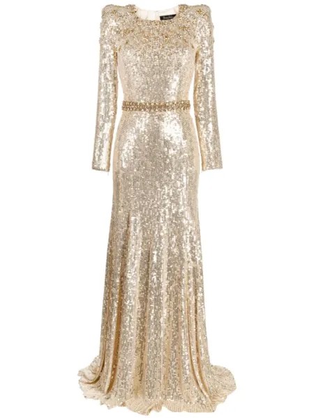 Вечернее платье Georgia с пайетками Jenny Packham, бежевый