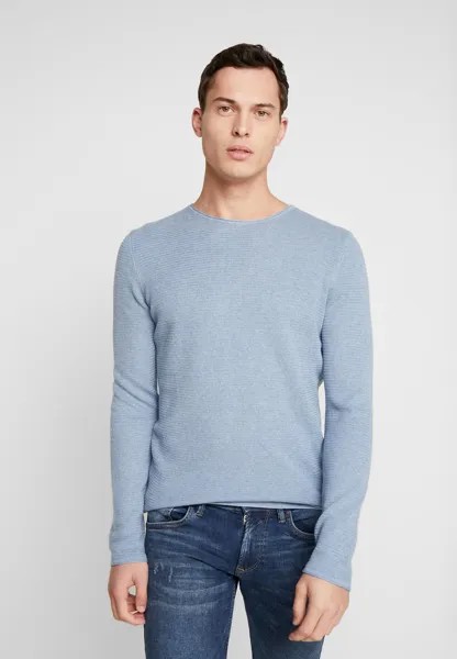 Свитер ZIGZAG STRUCTURED CREWNECK Tom Tailor, мягкий светло-голубой меланж