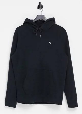 Худи черного цвета с логотипом Abercrombie & Fitch-Черный цвет