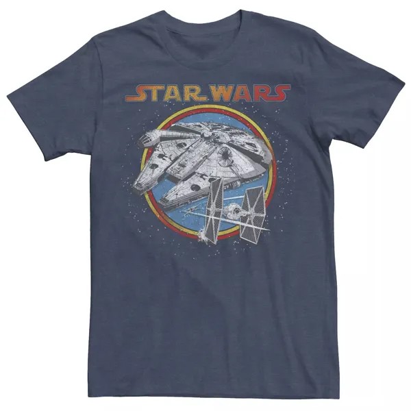 Мужская футболка Falcon и TIE Fighters Star Wars