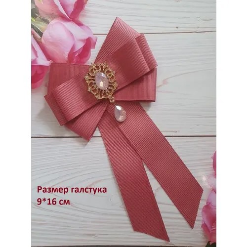 Брошь BantikiIS, розовый/коричневый