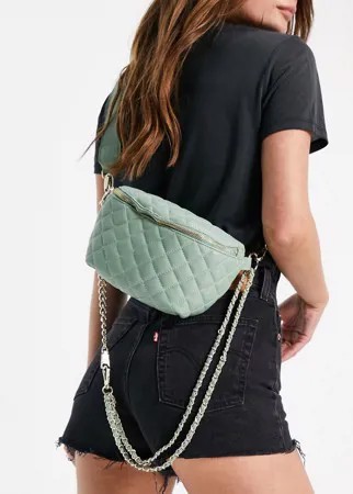 Стеганая сумка через плечо мятного цвета Steve Madden-Зеленый цвет