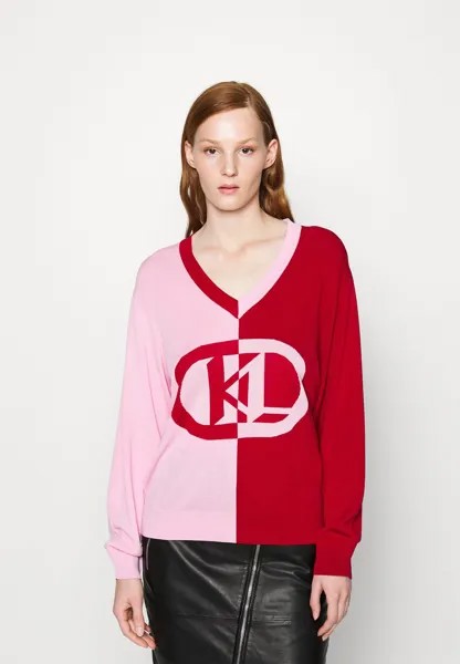 Джемпер KARL LAGERFELD, красный/розовый
