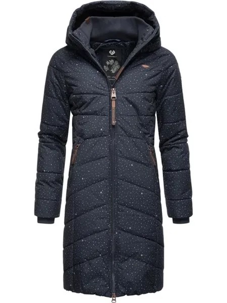 Стеганое пальто dizzie coat с принтом Ragwear, синий