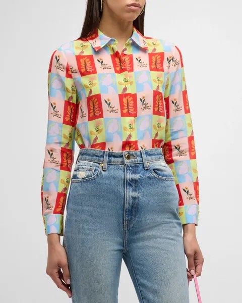 Женский топ с планкой Willa Power Alice + Olivia, цвет Woman Power