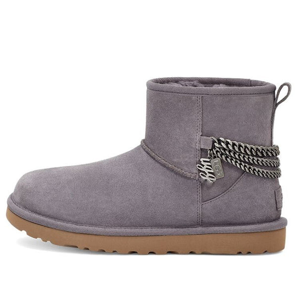 Зимние ботинки классические мини цепи Ugg, серый