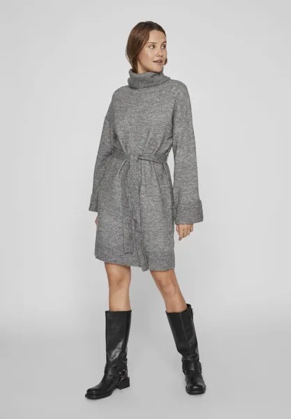 Платье Point VILA IELLA ROLLNECK BELT, цвет medium grey