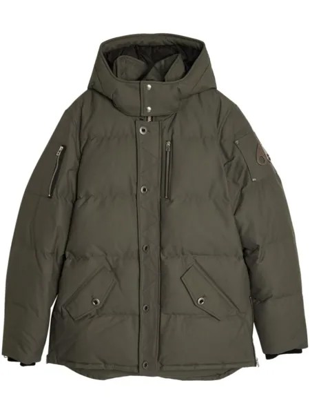 Moose Knuckles пуховик Forrestville 3 с логотипом, зеленый
