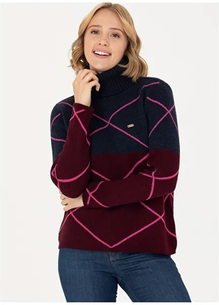 Водолазка стандартного кроя, темно-синий свитер для женщин U.S. Polo Assn.