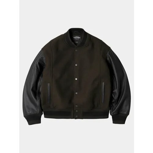 Бомбер FrizmWORKS COWHIDE LEATHER VARSITY, размер XL, коричневый