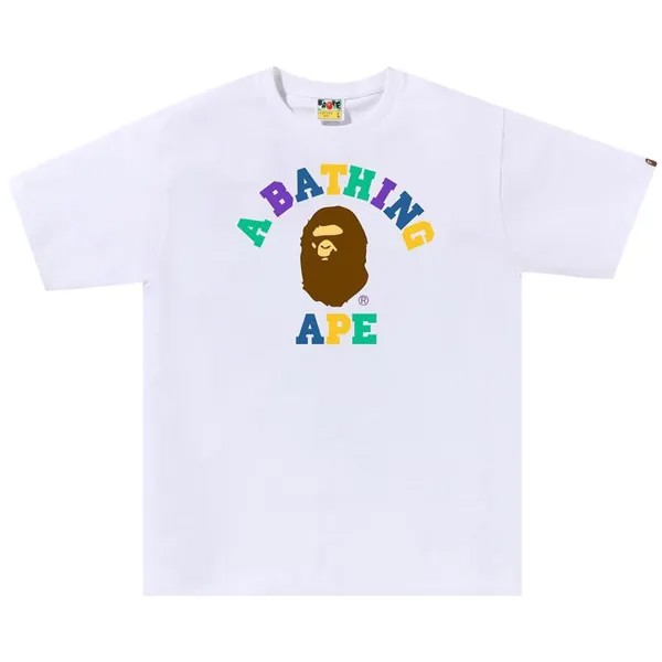 Футболка BAPE Colors College T-Shirt, белый