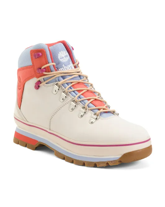 Кожаные водонепроницаемые ботинки на шнуровке Timberland, синий/бежевый