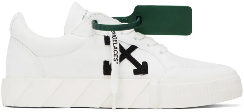 Белые низкие кроссовки на вулканизированной основе Off-White