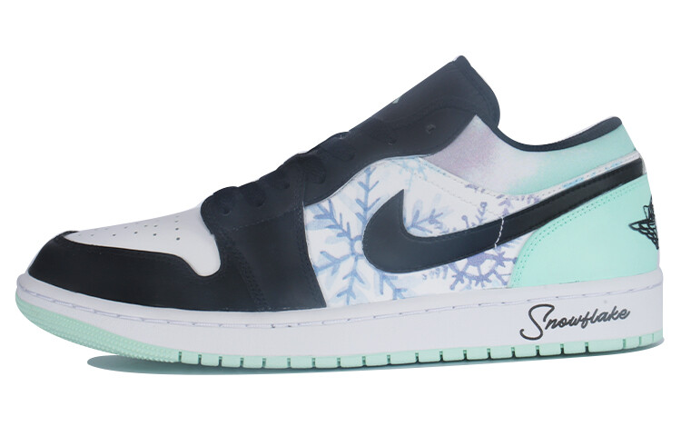 Кроссовки Air Jordan 1 Vintage Basketball Shoes Men Low-top Black/green, зеленый