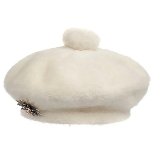 Берет SEEBERGER 18427-1 ANGORA POMPOM BERET, размер ONE