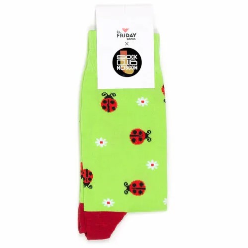 Носки St. Friday x Sock Club Moscow носки с рисунками Парки - Божьи коровки, размер 38-41