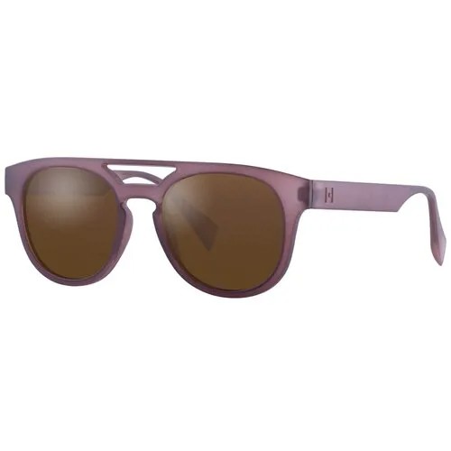 Солнцезащитные очки Italia Independent, квадратные, оправа: пластик, поляризационные, коричневый