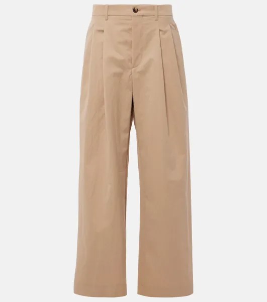 Широкие брюки Drill Chino из смесового хлопка Wardrobe.Nyc, бежевый