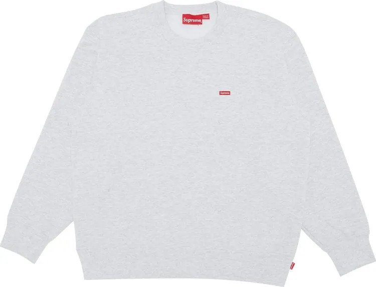 Толстовка Supreme Small Box Crewneck 'Ash Grey', серый