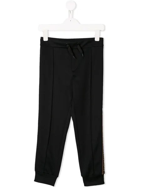 Fendi Kids спортивные брюки с логотипом FF на лампасах