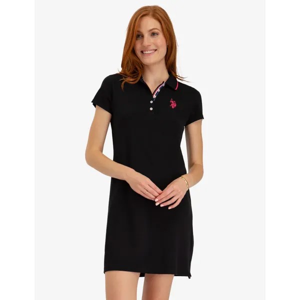 Платье-поло U.S. Polo Assn. Triple, темно-серый