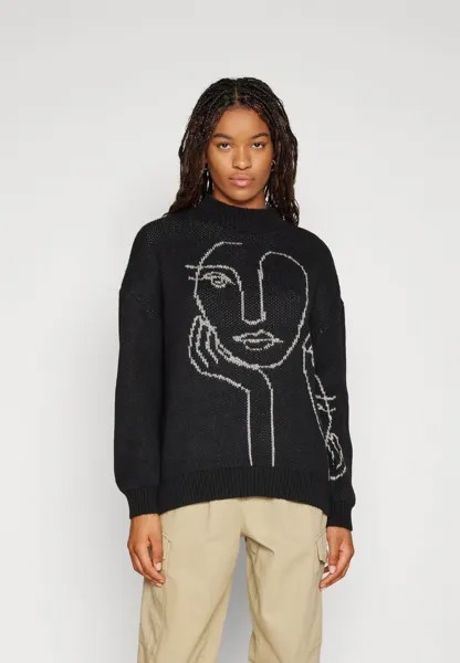 Свитшот ONLY VISO LS HIGH NECK, черный