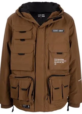Izzue куртка в стиле милитари с капюшоном