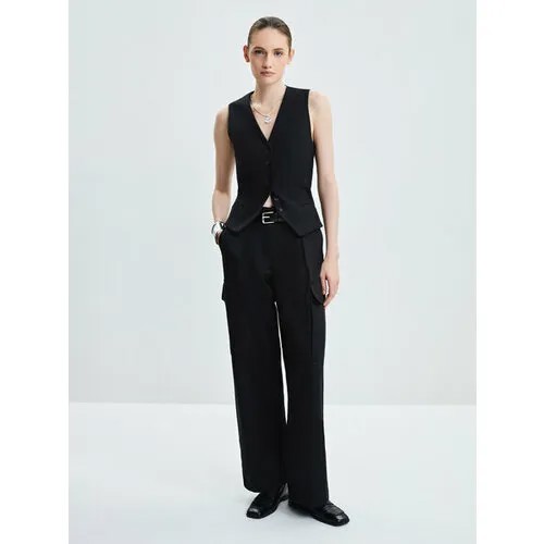 Брюки карго Zarina, размер 2XS (RU 40), чёрный