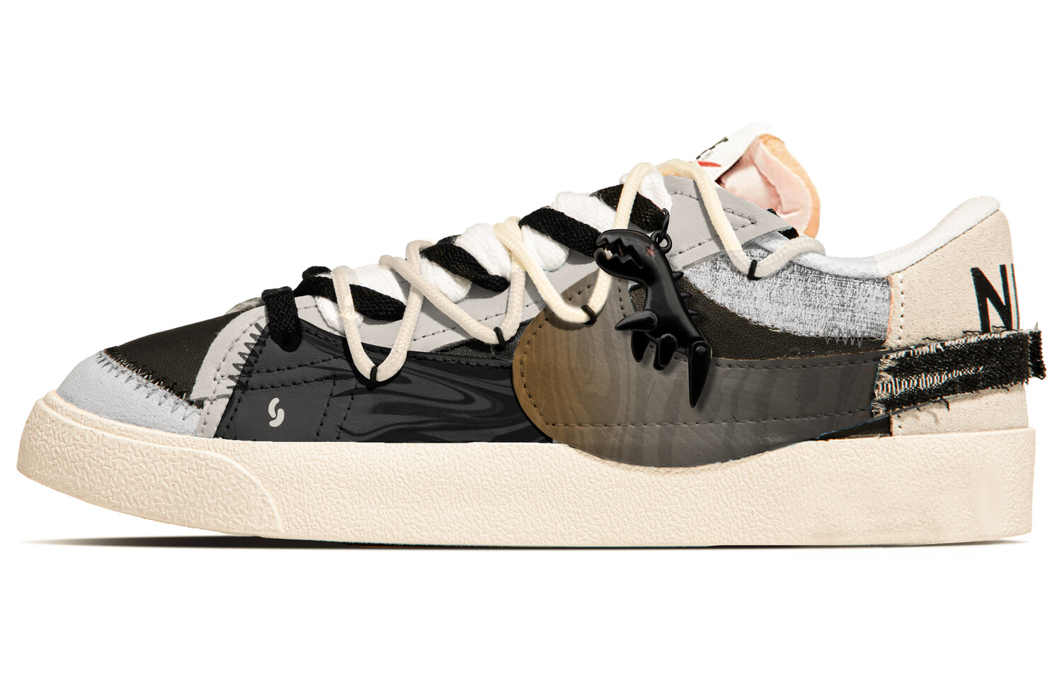 Кроссовки Nike Blazer Skateboarding Shoes Men Low-top Black/Brown, черный/коричневый